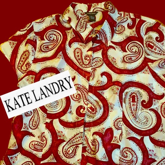 Kate Landry Tops - Kate Landry silk paisley blouse